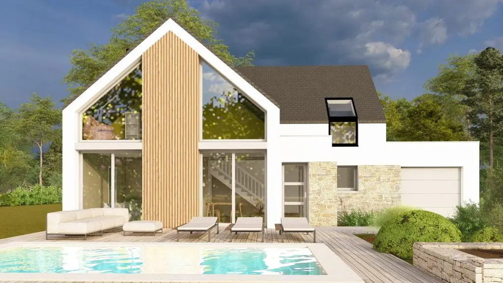 Plan de maison contemporaine morbihan